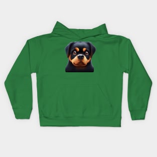 Playful Rottweiler Kids Hoodie